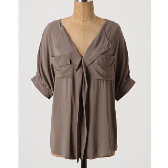 Anthropologie Odille Freya Top, Brown Small - Picture 2 of 6